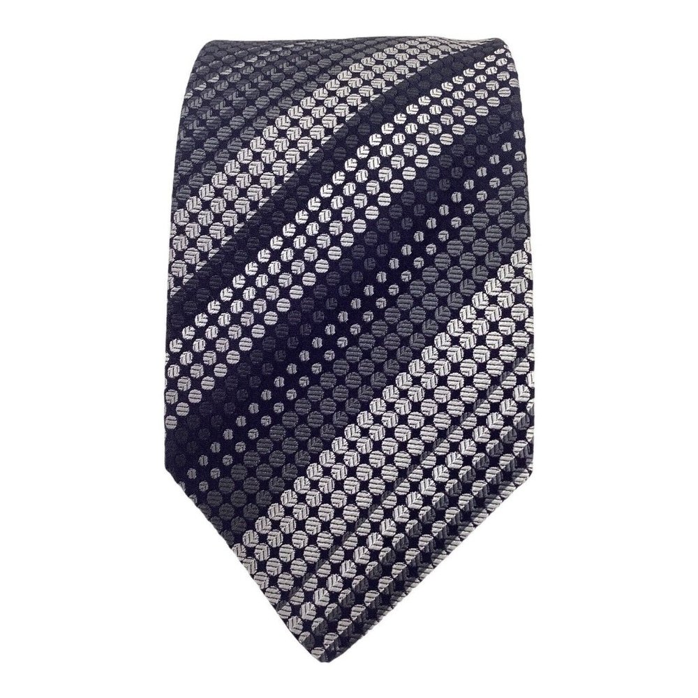 MISSONI Gray Striped Silk Tie Made In Italy 57"-3.25" EX COND